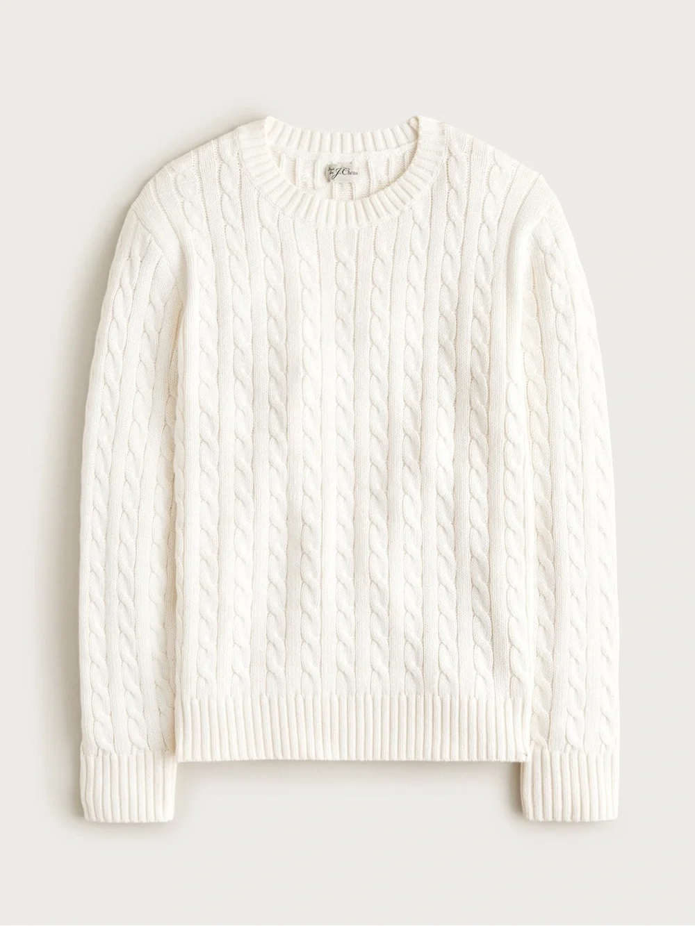 NWT J.Crew Heritage cotton cable-knit sweater Size L